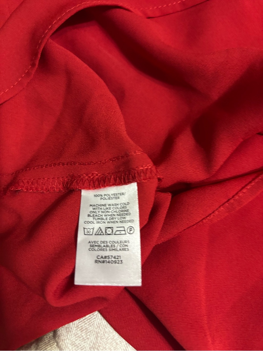 LOFT Deep Red Ruffle V-Neck Blouse - Picture 5 of 9